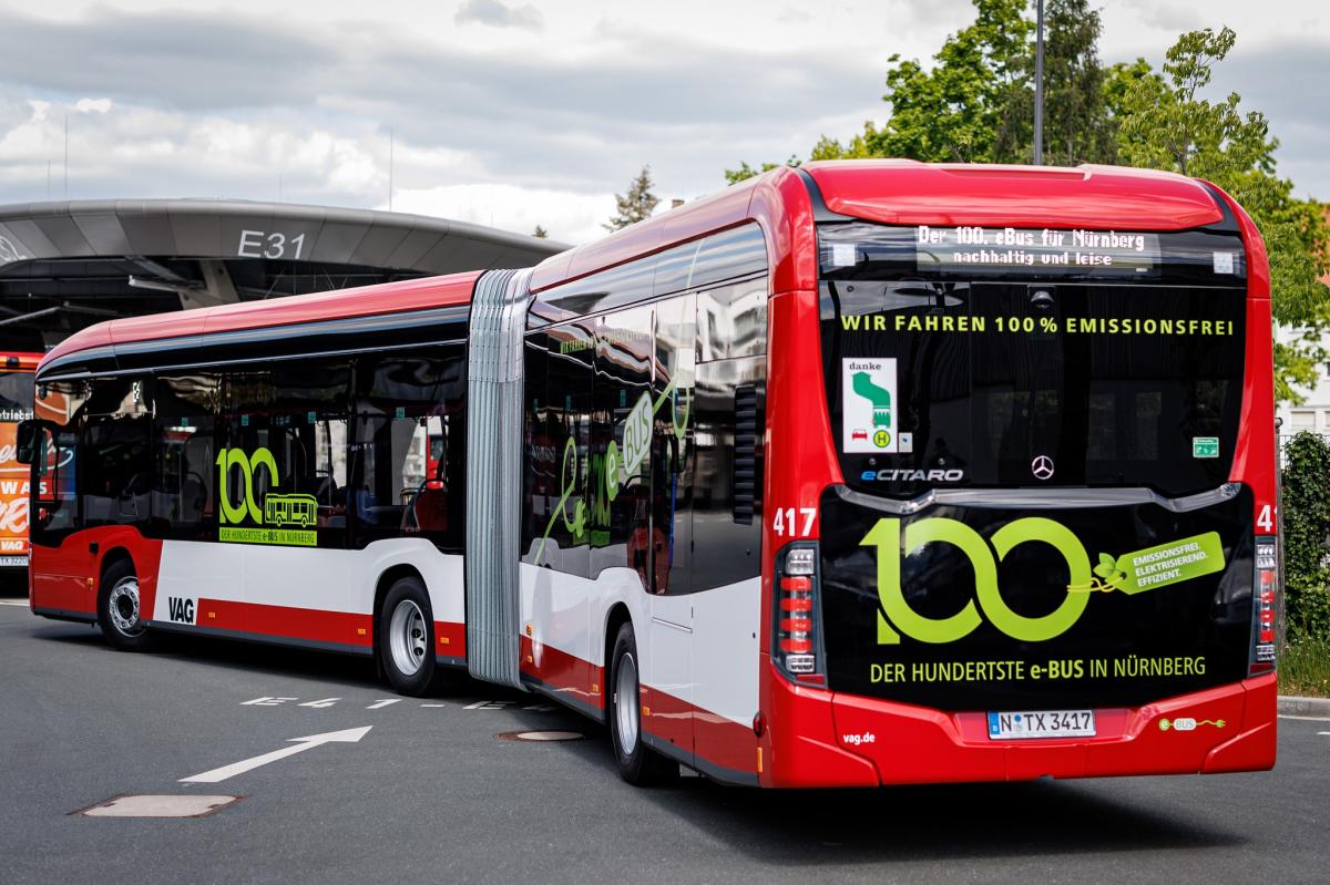 VAG Norimberk přivítal 100. eBus