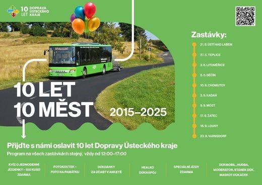 Doprava Ústeckého kraje slaví 10 let