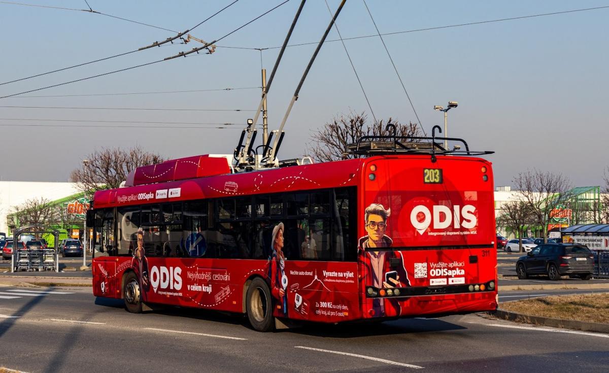 Červený RegioPanter ODIS v Moravskoslezském kraji