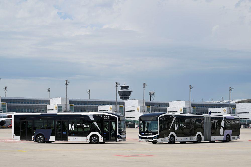 Na mnichovském letišti otevřeli depo pro elektrické autobusy