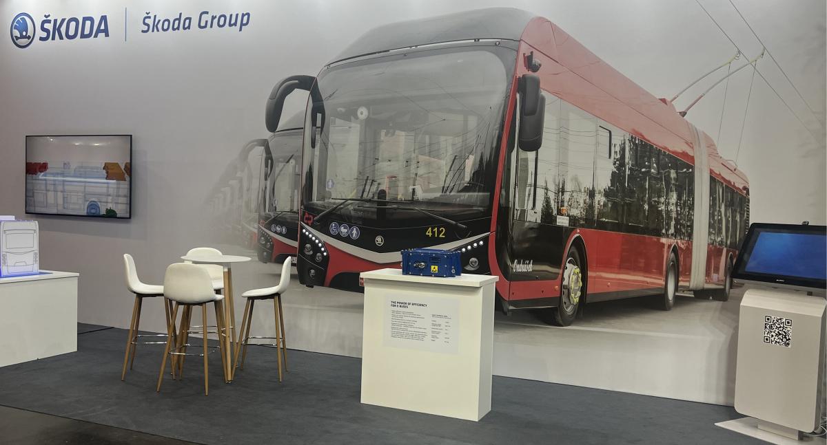 Pražský elektrobus SOR ENS 12 v Bruselu 
