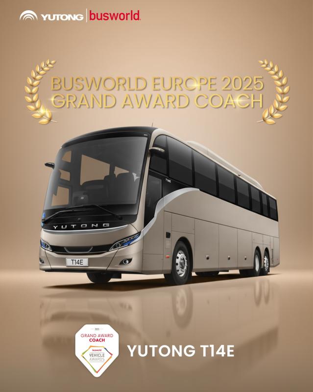Nejvýznamnější ceny Busworld Europe 2025 si odveze Yutong 