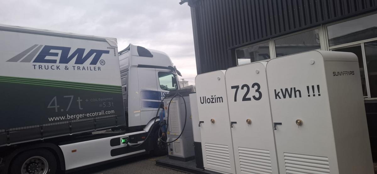 ICOM transport testuje elektrický tahač eActros 600