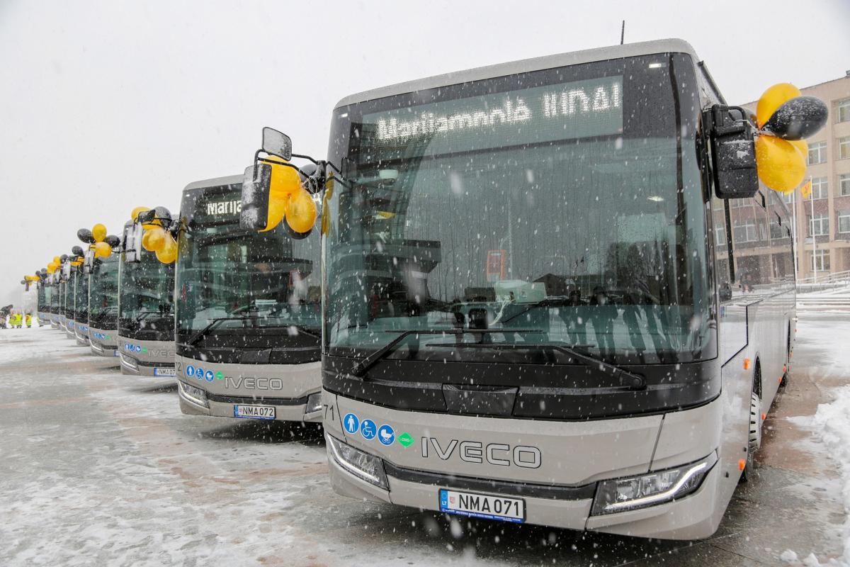 V Marijampolé na jihu Litvy představily nové autobusy Crossway