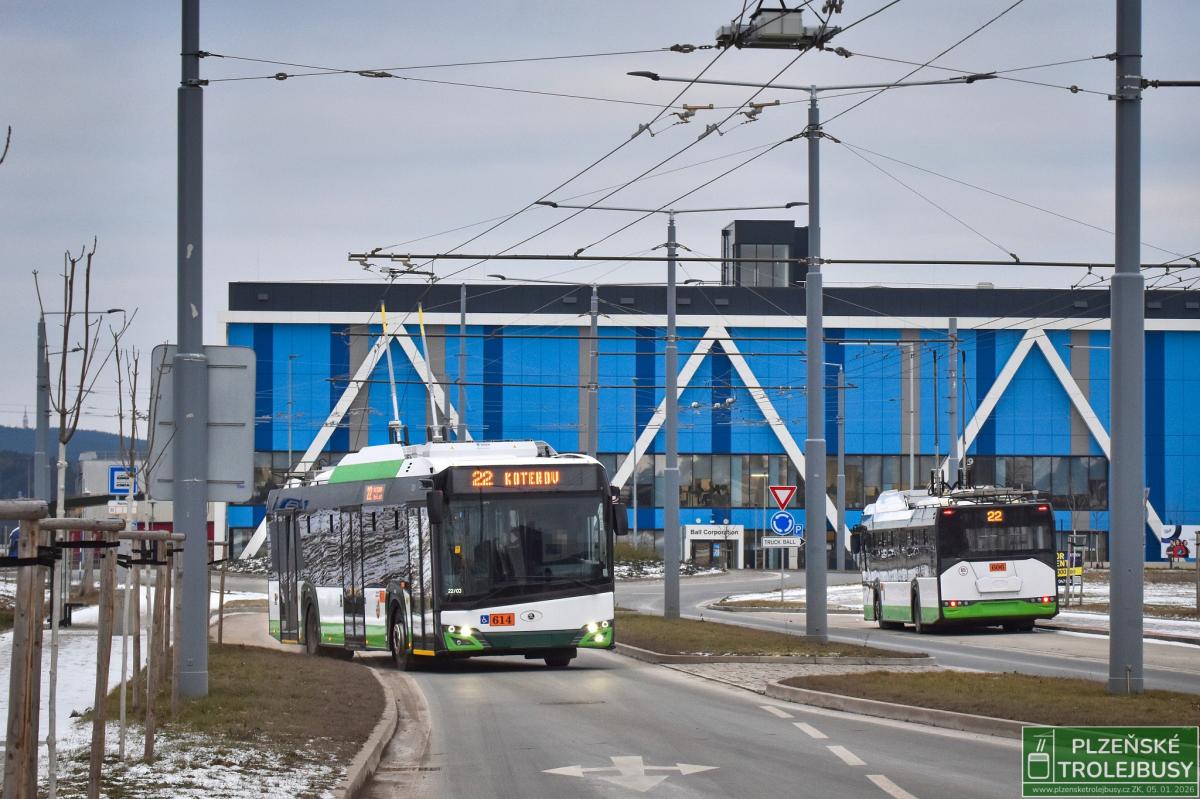 Linka 22 v Plzni je nově provozována trolejbusy