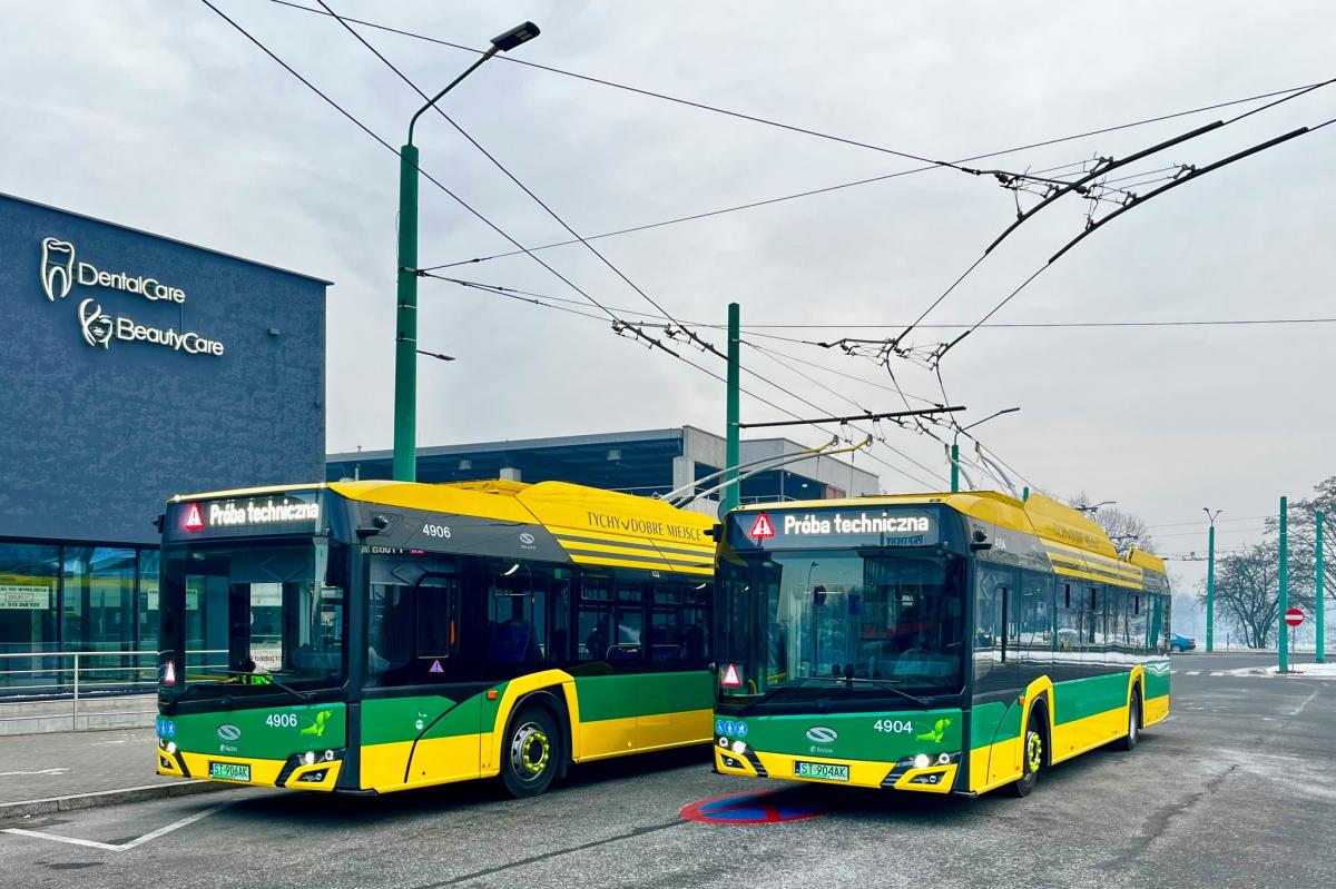 Polské Tychy vítají nové trolejbusy Solaris Trollino 