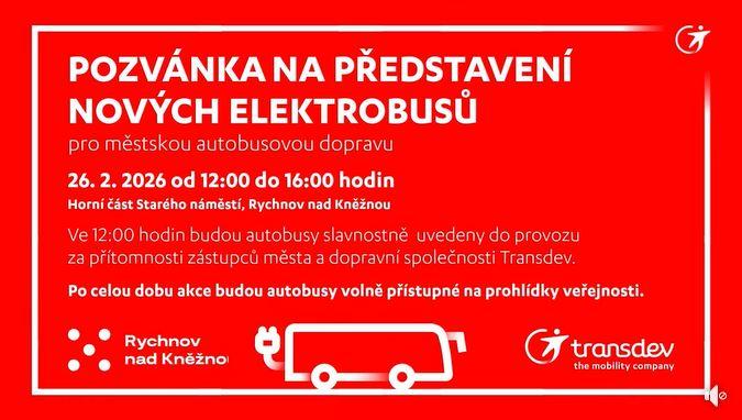 V Rychnově nad Kněžnou představí 26. února nové elektrobusy