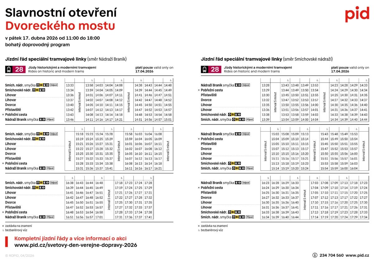  Pražská veřejná doprava dostane na svůj svátek nový most 