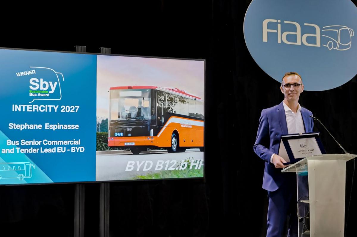 Meziměstský elektrický autobus BYD získal cenu Sustainable Bus 2027
